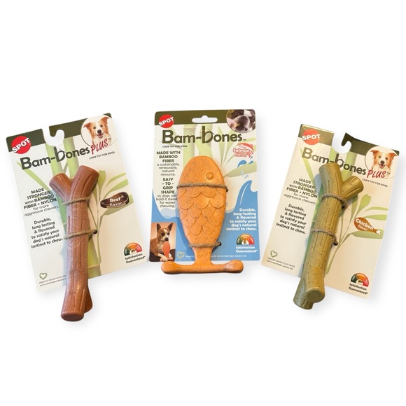 New 3 Spot Bam-bones Chew Toys for Dogs - Picture 1 of 5